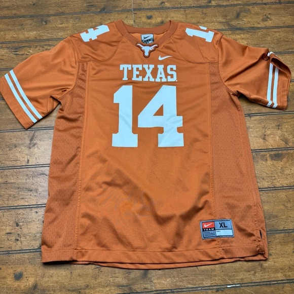 Texas Longhorns jersey Nike number 14 burnt orange YOUTH XL - Picture 1 of 6